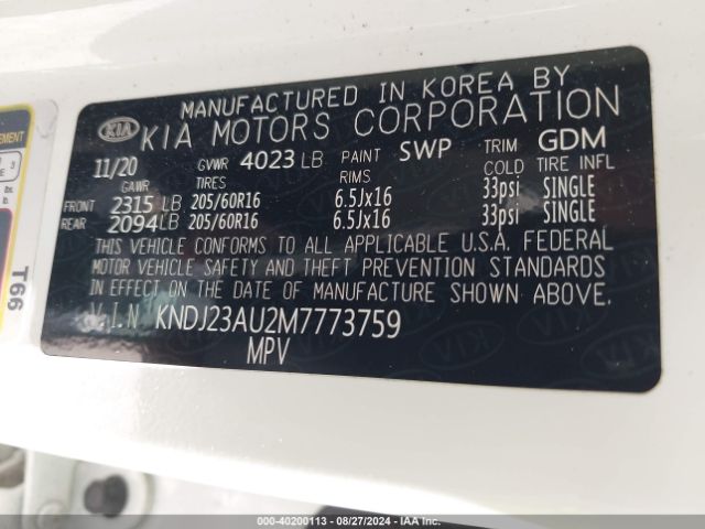 KNDJ23AU2M7773759 KIA SOUL S