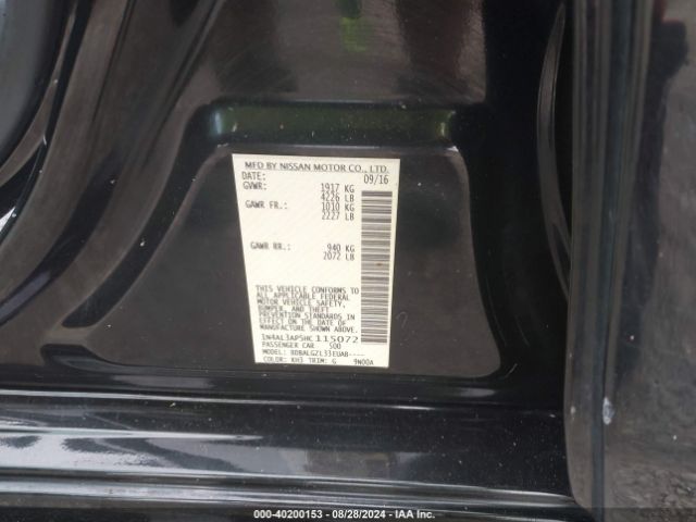 1N4AL3AP5HC115072 Nissan Altima 2.5/2.5 S/2.5 Sl/2.5 Sr/2.5 Sv