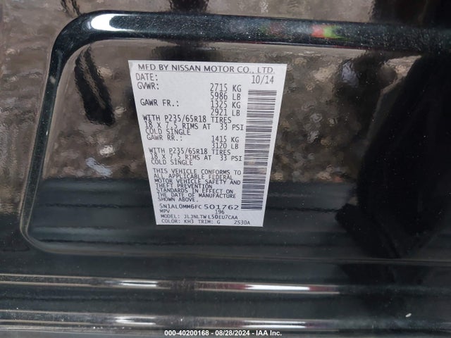 5N1AL0MM6FC501762 Infiniti QX60