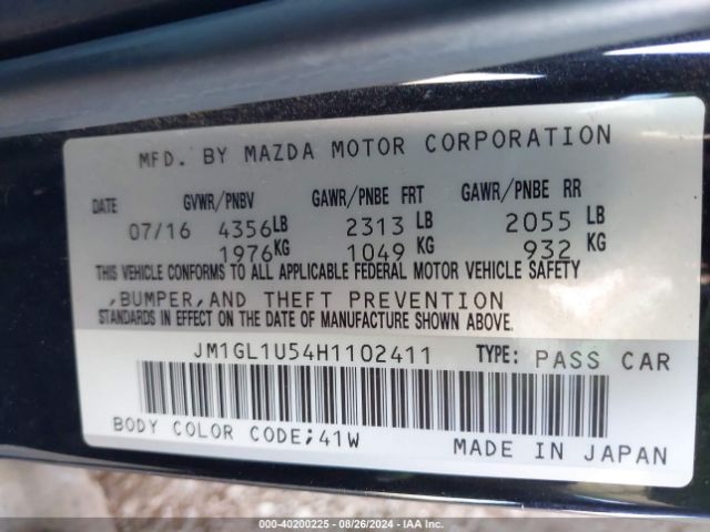 JM1GL1U54H1102411 Mazda Mazda6 Sport
