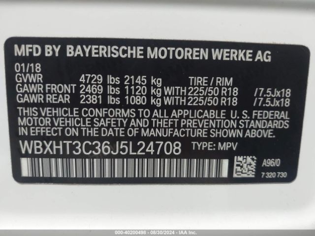 WBXHT3C36J5L24708 BMW X1 Xdrive28i