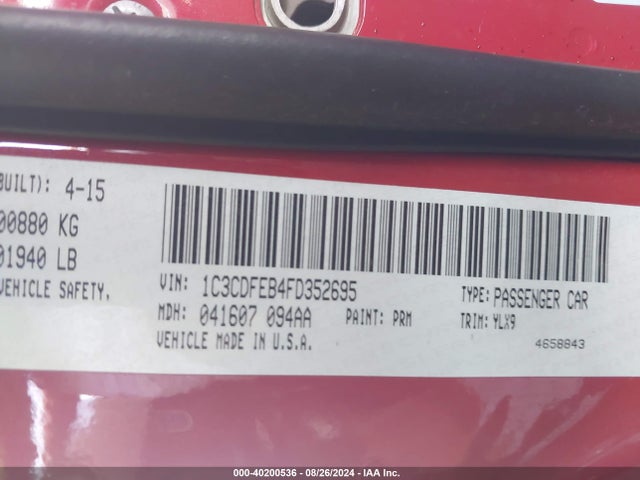 Dodge DART GT 2015 1C3CDFEB4FD352695 Image 9