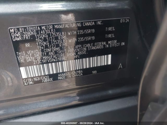 2T3C1RFV5RW318982 Toyota Rav4 Xle Premium