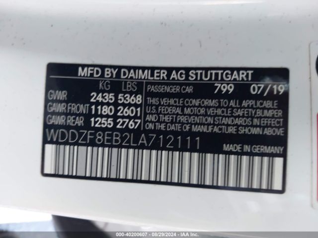 WDDZF8EB2LA712111 Mercedes-Benz E 350 4matic
