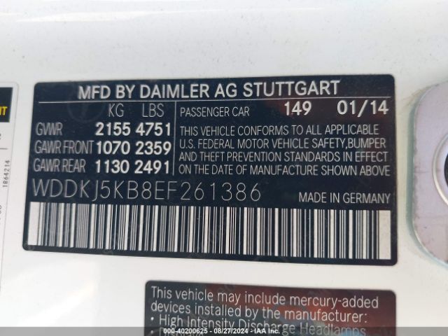 WDDKJ5KB8EF261386 Mercedes-Benz E 350