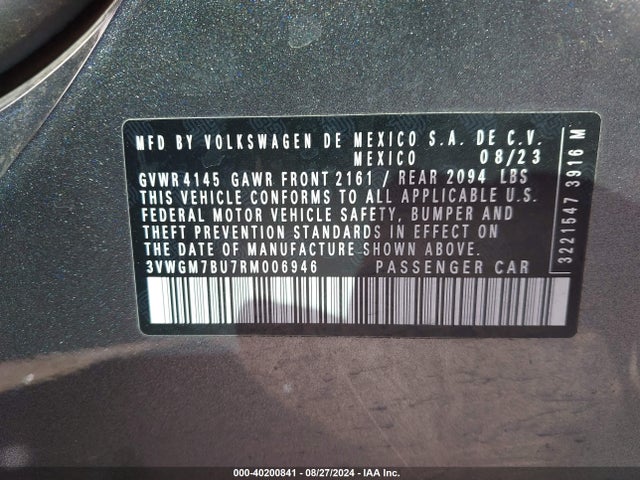 3VWGM7BU7RM006946 Volkswagen Jetta 1.5t Sel