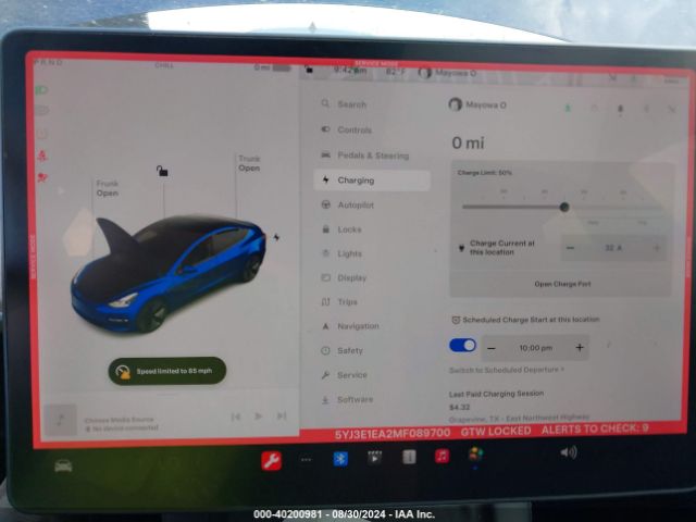 5YJ3E1EA2MF089700 Tesla Model 3 Standard Range Plus Rear-wheel Drive