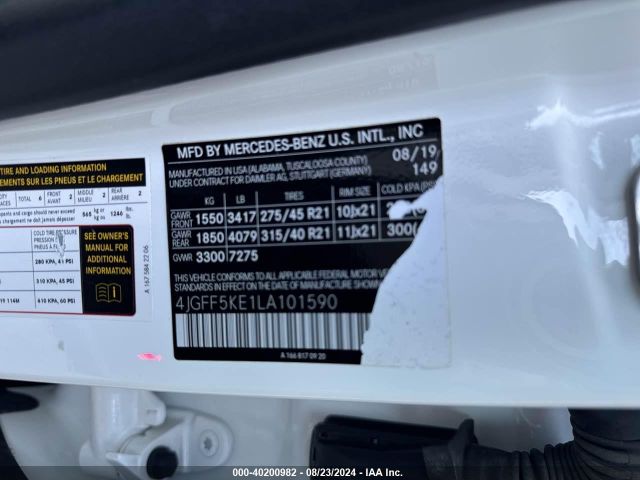 4JGFF5KE1LA101590 Mercedes-Benz Gls 450 4matic