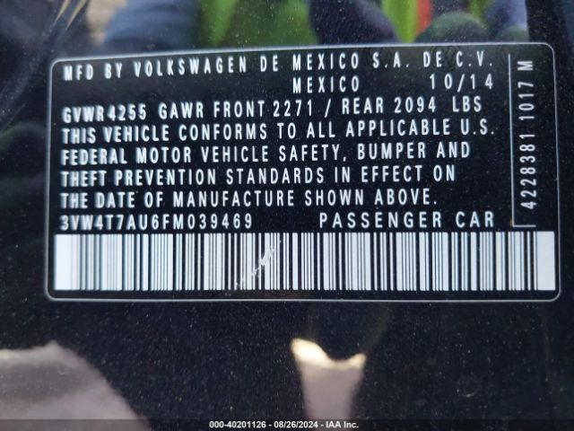 3VW4T7AU6FM039469 Volkswagen Golf Gti 2.0t S 4-door