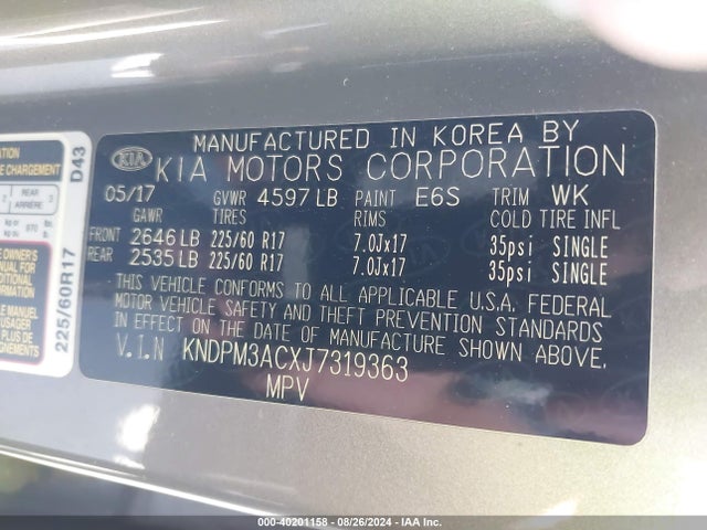 KIA Sportage Lx 2018 KNDPM3ACXJ7319363 Image 9