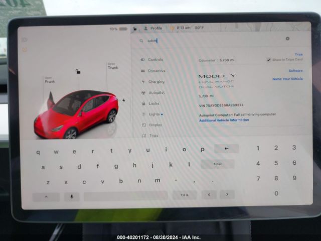 7SAYGDEE6RA260377 Tesla Model Y Long Range Dual Motor All-wheel Drive