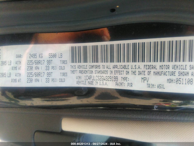 1C4PJLCS2GW329199 Jeep Cherokee Latitude