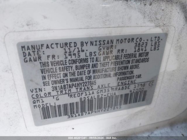 3N1AB7AP4HY227845 Nissan SENTRA S