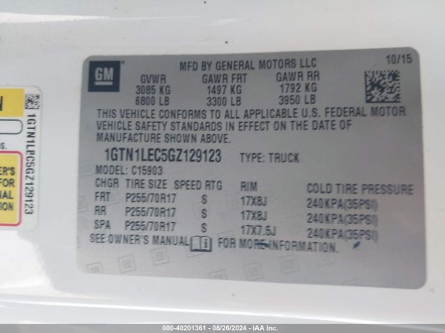 1GTN1LEC5GZ129123 GMC SIERRA 1500