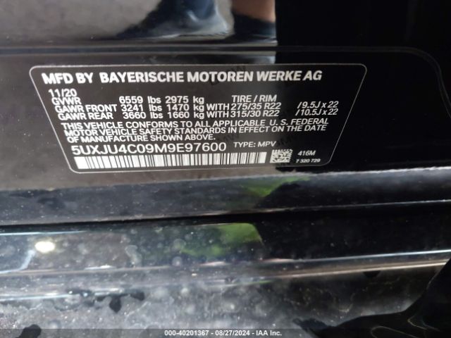 5UXJU4C09M9E97600 BMW X5 M50i