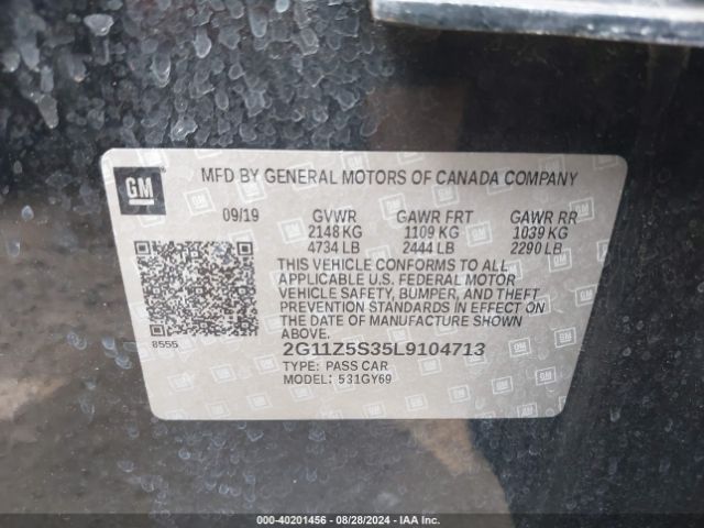 2G11Z5S35L9104713 Chevrolet Impala Fwd Lt