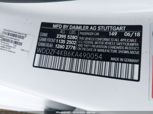 WDDZF4KB6KA490054 Mercedes-Benz E 300 4matic