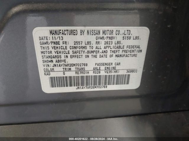 JN1AV7AR2EM702769 Infiniti Q50 Hybrid Sport