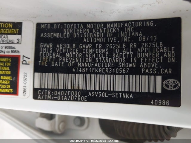 Toyota CAMRY LE 2014 4T4BF1FK8ER340567 Image 9