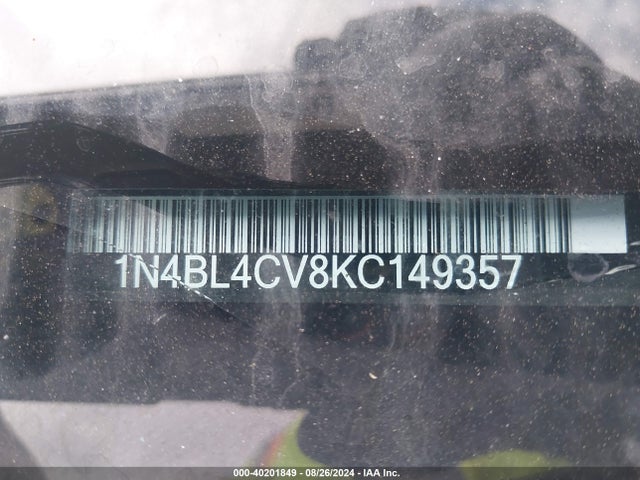 Nissan Altima 2.5 Sr 2019 1N4BL4CV8KC149357 Image 9