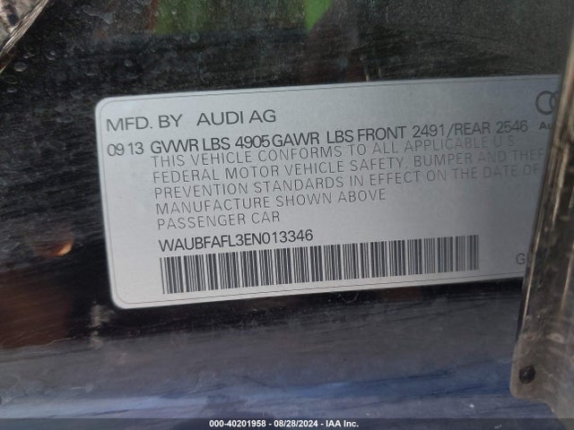 Audi A4 2.0t Premium 2014 WAUBFAFL3EN013346 Image 9
