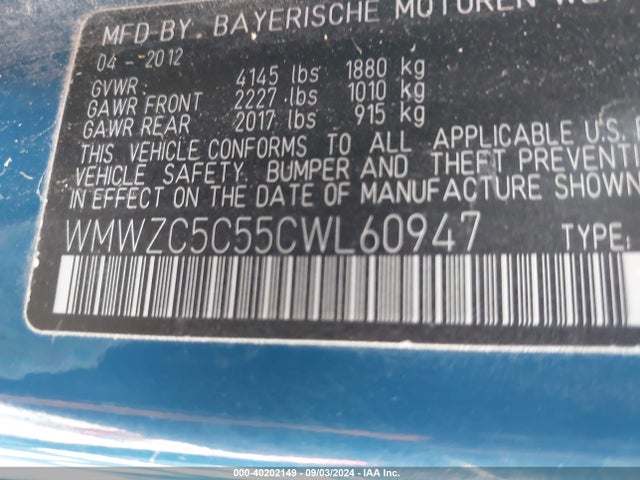 2012 MINI COOPER S COUNTRYMAN WMWZC5C55CWL60947 Photo 8