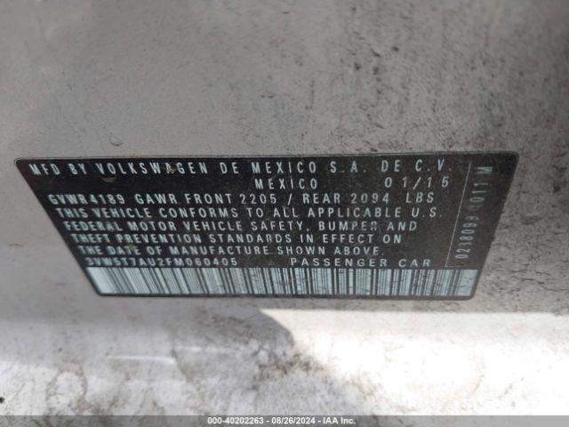 3VW5T7AU2FM060405 Volkswagen Golf Gti 2.0t Se 4-door