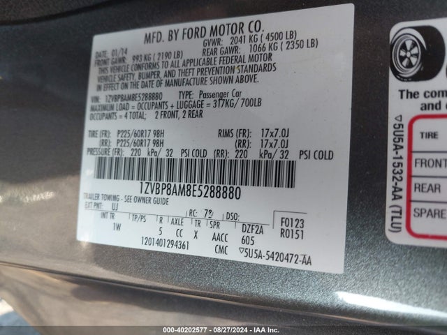 Ford Mustang V6 2014 1ZVBP8AM8E5288880 Image 9