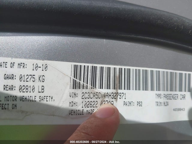 Aukcja sprzedaży 2010 Chrysler 300 Touring/signature Series/executive Series, vin: 2C3CA5CV4AH327971, numer aukcji: 40202600