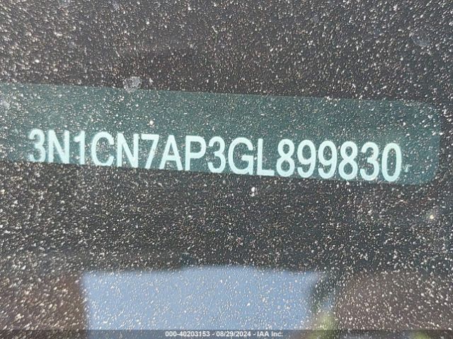 3N1CN7AP3GL899830 Nissan Versa 1.6 S/1.6 S+/1.6 Sl/1.6 Sv