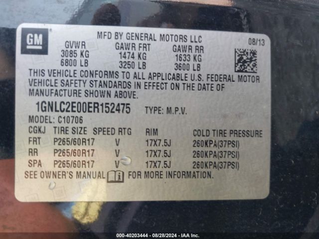 1GNLC2E00ER152475 Chevrolet Tahoe Commercial Fleet