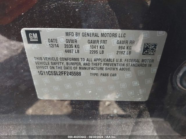 1G11C5SL2FF245588 Chevrolet MALIBU 1LT