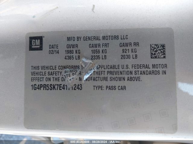 1G4PR5SK7E4171243 Buick Verano Convenience Group