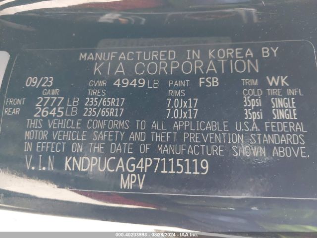 KNDPUCAG4P7115119 KIA Sportage Hybrid Lx