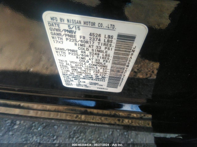 Nissan Rogue Select S 2015 JN8AS5MVXFW763252 Image 9