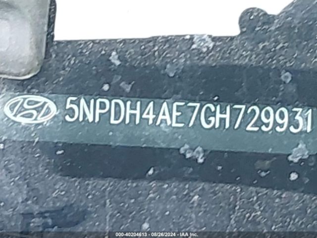 5NPDH4AE7GH729931 Hyundai ELANTRA SE