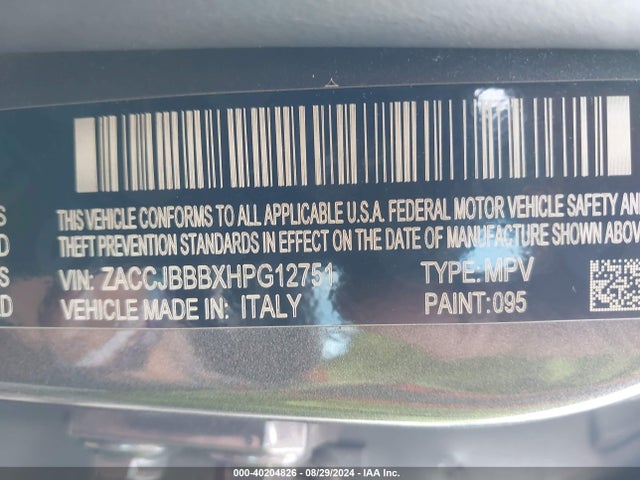Jeep Renegade Latitude 4x4 2017 ZACCJBBBXHPG12751 Image 9