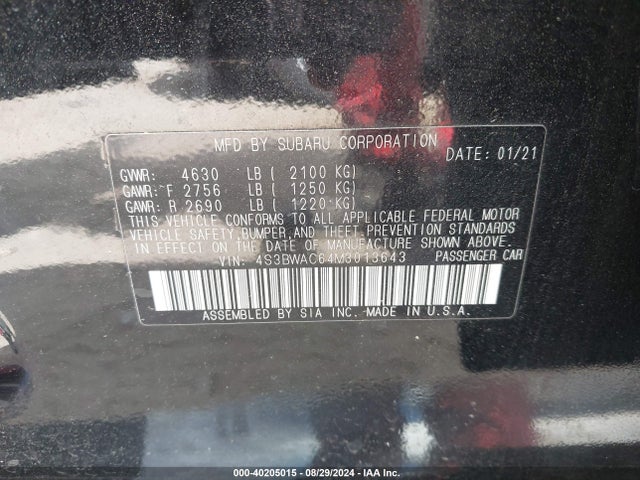4S3BWAC64M3013643 Subaru Legacy Premium