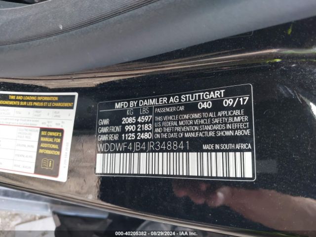 WDDWF4JB4JR348841 Mercedes-Benz C 300