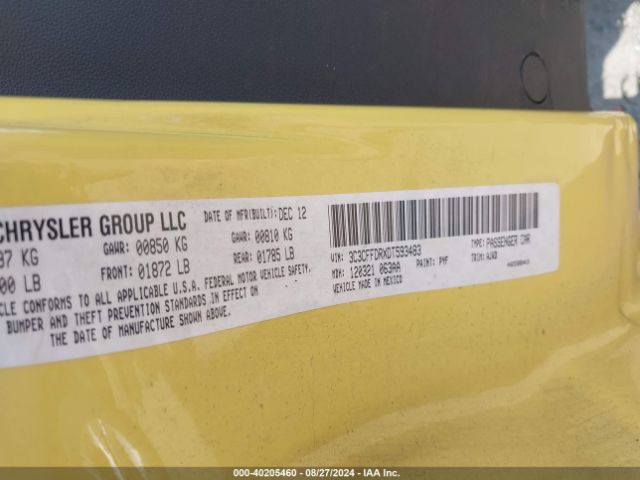 2013 FIAT 500C 3C3CFFDRXDT593483 Photo 8