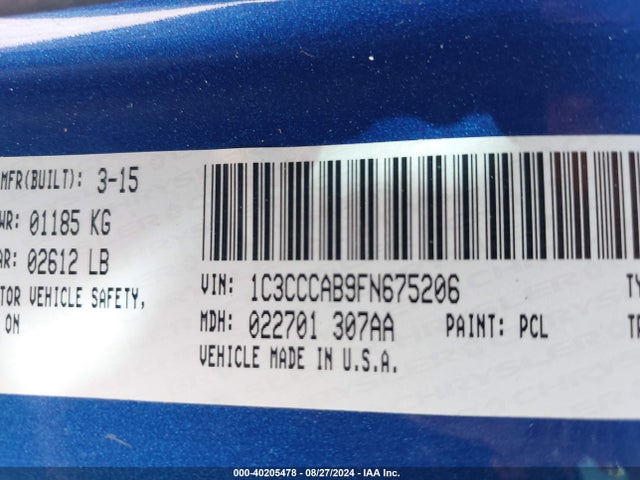 Chrysler 200 Limited 2015 1C3CCCAB9FN675206 Image 9