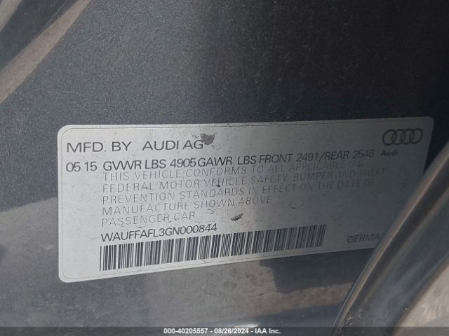2016 AUDI A4 WAUFFAFL3GN000844 Photo 8