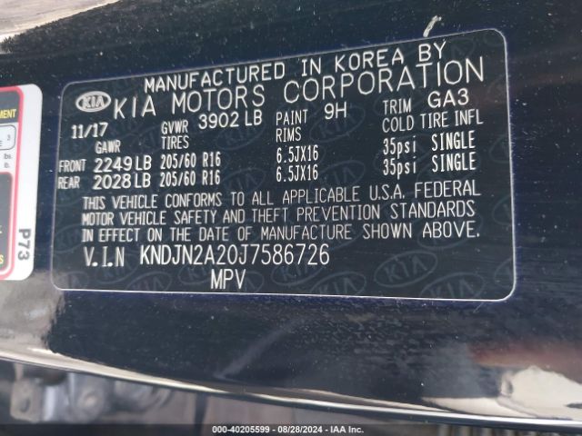 KNDJN2A20J7586726 KIA Soul