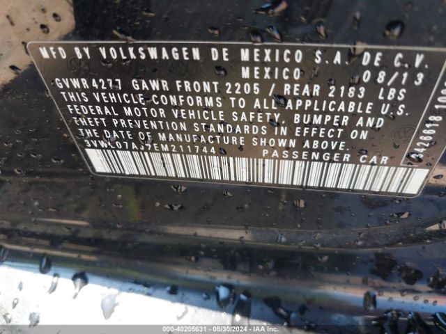 3VWL07AJ7EM211744 Volkswagen Jetta 1.8t Sel