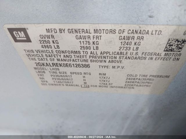 2GKALREK0E6126386 GMC Terrain Sle-2