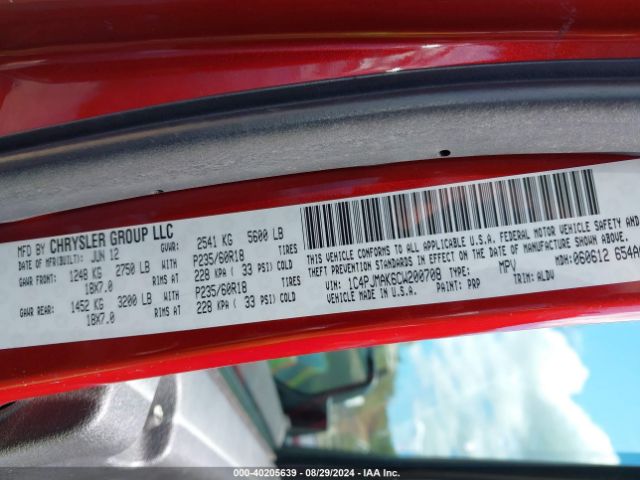 2012 JEEP LIBERTY 1C4PJMAK6CW200708 Photo 8
