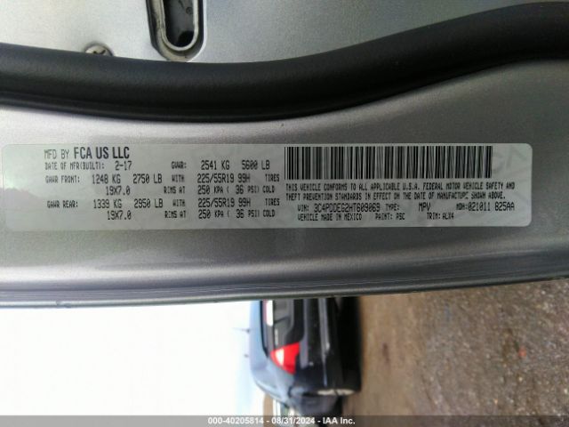 3C4PDDEG2HT609069 Dodge Journey Gt Awd