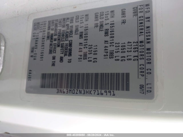 Chevrolet City Express 1lt 2017 3N63M0ZN3HK716991 Image 9