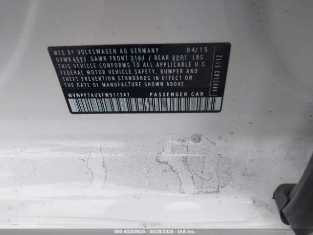 WVWPP7AU8FW911347 Volkswagen E-golf Sel Premium