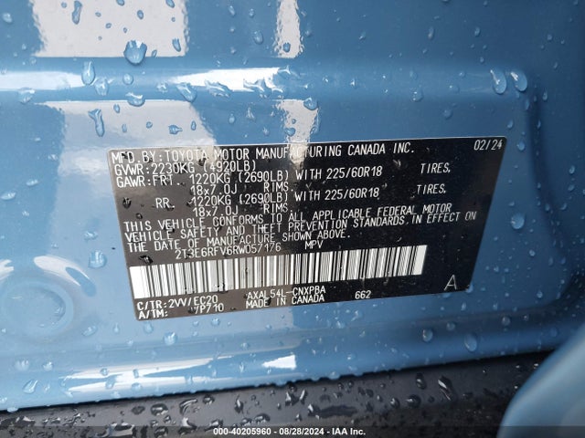2T3E6RFV6RW057176 Toyota Rav4 Hybrid Xse